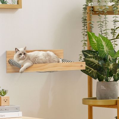 壁挂式猫吊床-麻布条纹款