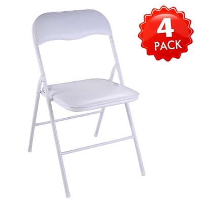 折叠椅白色--4把装