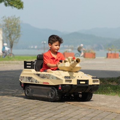 24V智能儿童坦克车—沙漠黄