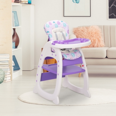 儿童餐椅-紫色