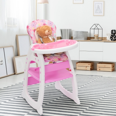 儿童餐椅-粉红色